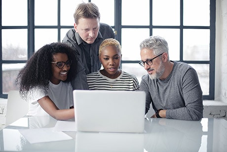 Abstract visualization of a Kubernetes cluster with nodes and pods